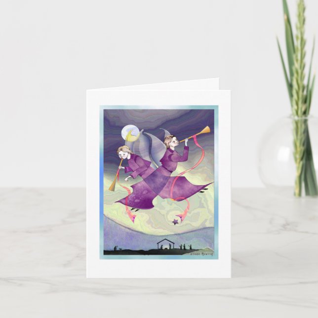 Crossed Angels Weihnachtskarte Karte (Vorderseite)