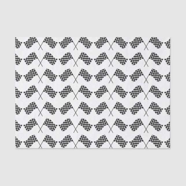 Crossed Checkered Flags Seidenpapier (Vorderseite)
