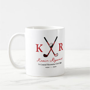 Crossed Clubs Tasse für Elegante Golfers