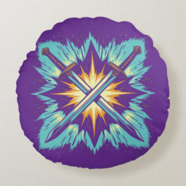 Crossed Fantasy Arrows with Glowing Energy – Dynam Rundes Kissen
