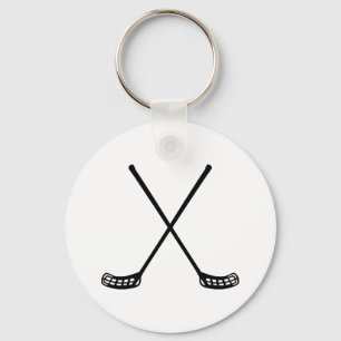 Crossed floorball rackets schlüsselanhänger
