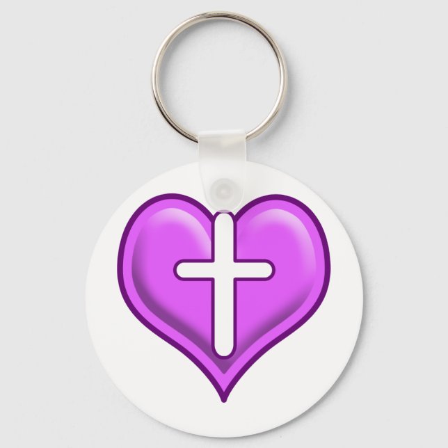 Crossed Hearts Logo Design Schlüsselanhänger (Vorderseite)
