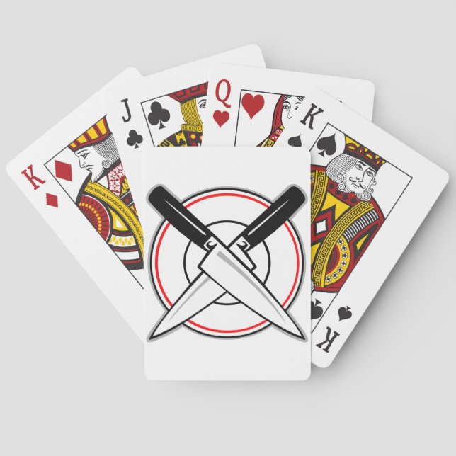 Crossed Knives auf Platte Spielkarten (Rückseite)