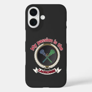 Crossed Lacrosse Sticks Ball Passport Spiel iPhone 16 Hülle