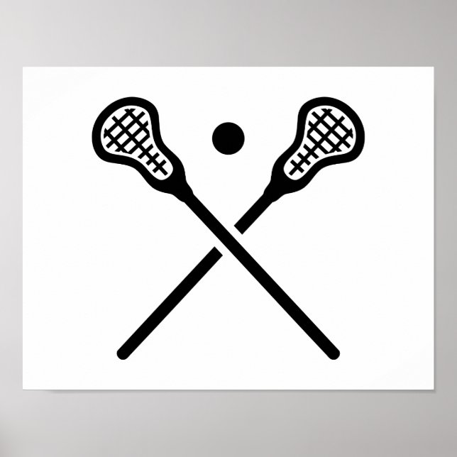 Crossed Lacrosse Sticks Poster (Vorne)