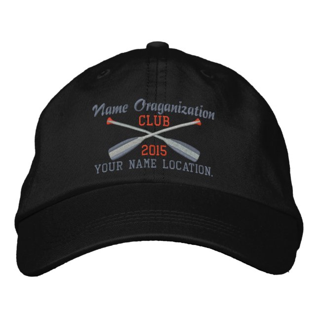 Crossed Paddles Embroidere für Club Camp Bestickte Baseballkappe (Vorderseite)
