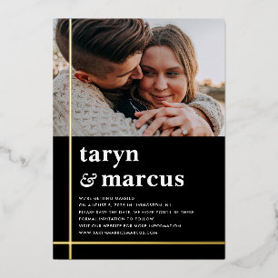 Crossed Path FOIL Wedding Save the Date Card Folieneinladung
