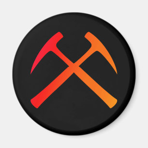 Crossed Rock Hammers Magnet