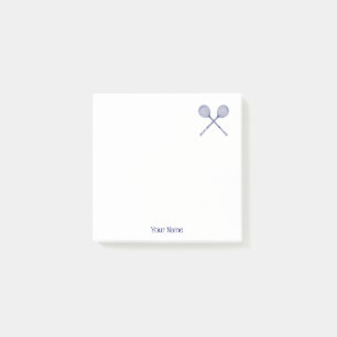 Crossed Squash Racquets Blue Post-it Klebezettel