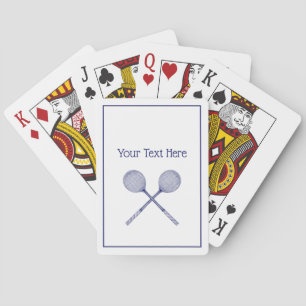 Crossed Squash Racquets Blue Spielkarten
