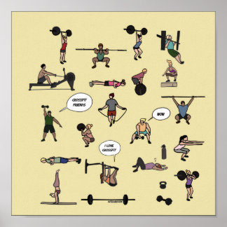 Crossfit-Freundposter Poster