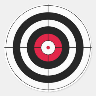 Crosshairs BullsEYTarget Runder Aufkleber