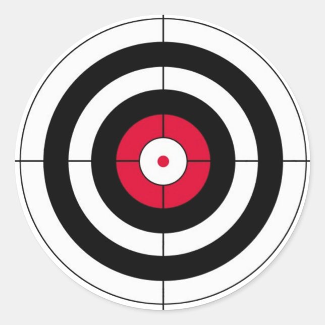 Crosshairs BullsEYTarget Runder Aufkleber (Vorderseite)