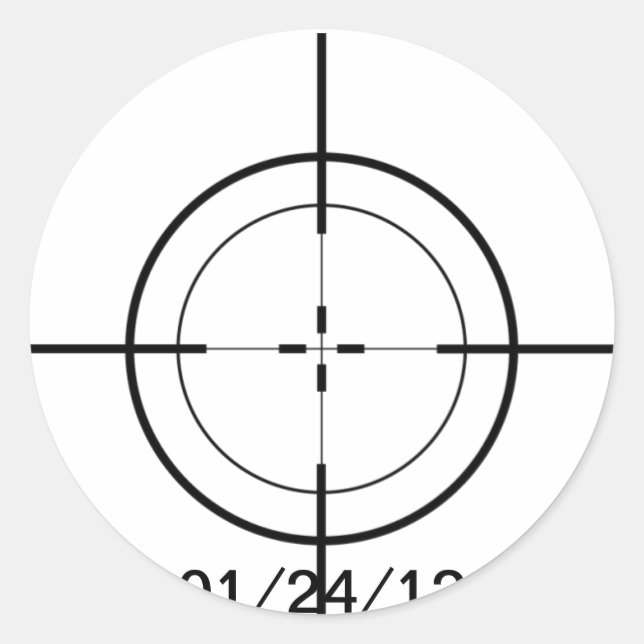 Crosshairs Runder Aufkleber (Vorderseite)