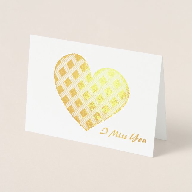 Crosshatch Heart Folienkarte (Vorderseite)
