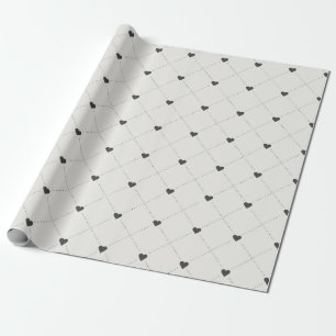 Crosshatch Hearts Wrapping Paper Geschenkpapier