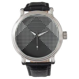 Crosshatch Op Art Armbanduhr