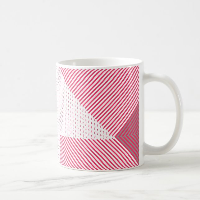 Crosshatch Op Art Kaffeetasse (Rechts)