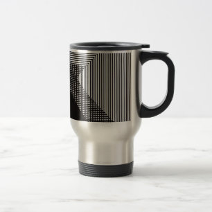 Crosshatch Op Art Reisebecher