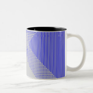 Crosshatch Op Art Zweifarbige Tasse