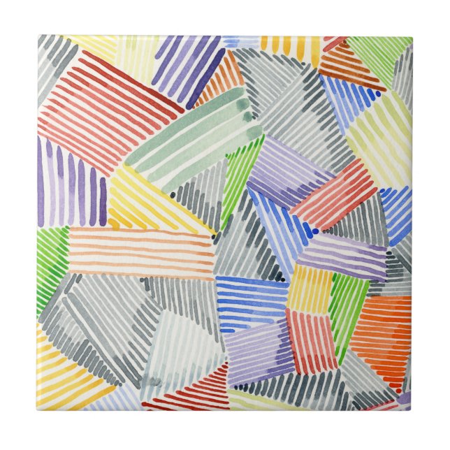 Crosshatch Quilt I Fliese (Vorderseite)