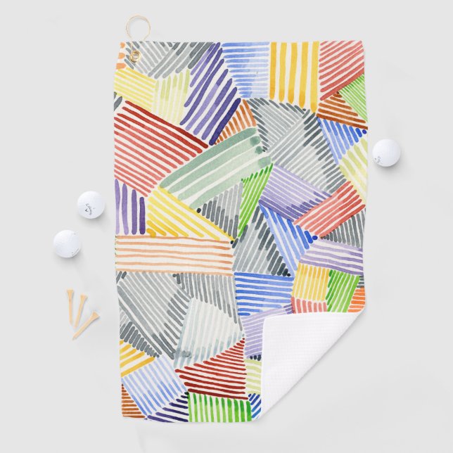 Crosshatch Quilt I Golfhandtuch (Insitu)