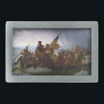 Crossing Delaware 1776: General George Washington Rechteckige Gürtelschnalle<br><div class="desc">Das Jahr war 1776, und die Amerikanische Revolution befand sich in einem gefährlichen Staat. Die kontinentale Armee von General George Washington, die von den britischen Streitkräften überholt und überrannt wurde, sah sich einer verzweifelten Situation gegenüber. Die Moral war niedrig, die Vorräte waren knapp, und die Armee schrumpfte, als die Einberufungen...</div>
