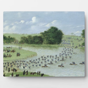 Crossing of the San Joaquin River, Paraguay, 1865 Fotoplatte