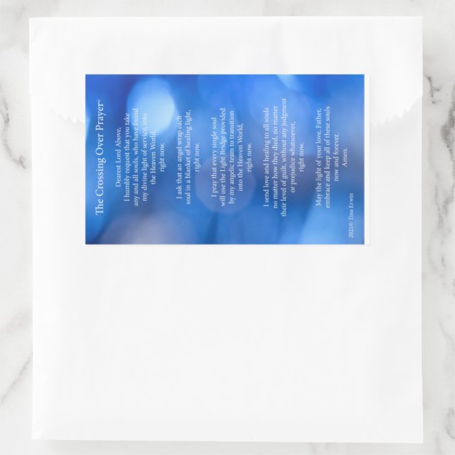 Crossing Over Prayer© Card Aufkleber (Tasche)