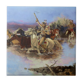 "Crossing the River" von Charles M Russell Fliese