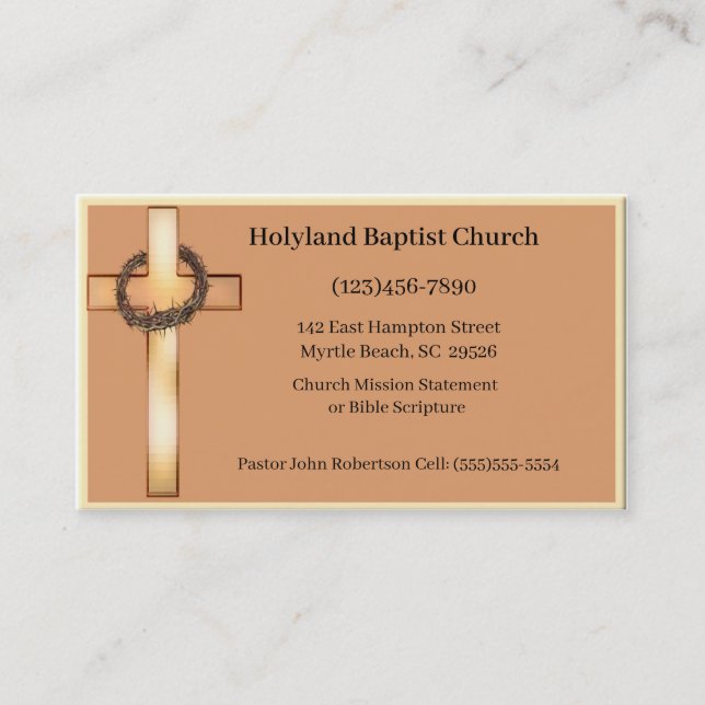 Crosskirche Business Cards Visitenkarte (Vorderseite)