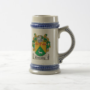 Crossley Familienwappen Bierglas