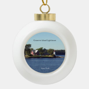 Crossover Island Lighthouse Keramik Kugel-Ornament