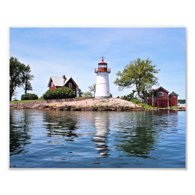 Crossover Island Lighthouse, New York Foto Print (Vorne)