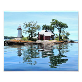 Crossover Island Lighthouse, New York Foto Print