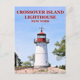 Crossover Island Lighthouse, New York Postcard Postkarte