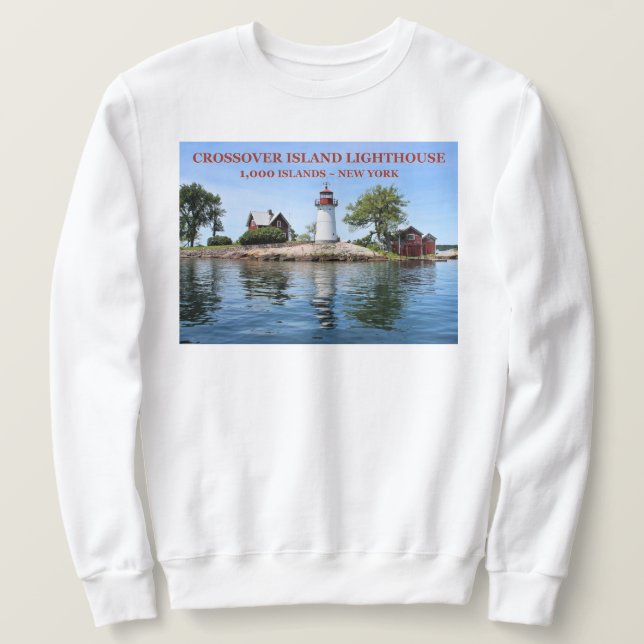 Crossover Island Lighthouse, New York Sweatshirt (Design vorne)