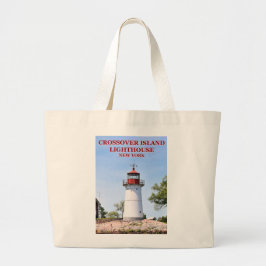 Crossover Island Lighthouse, New York Tote Bag Jumbo Stoffbeutel