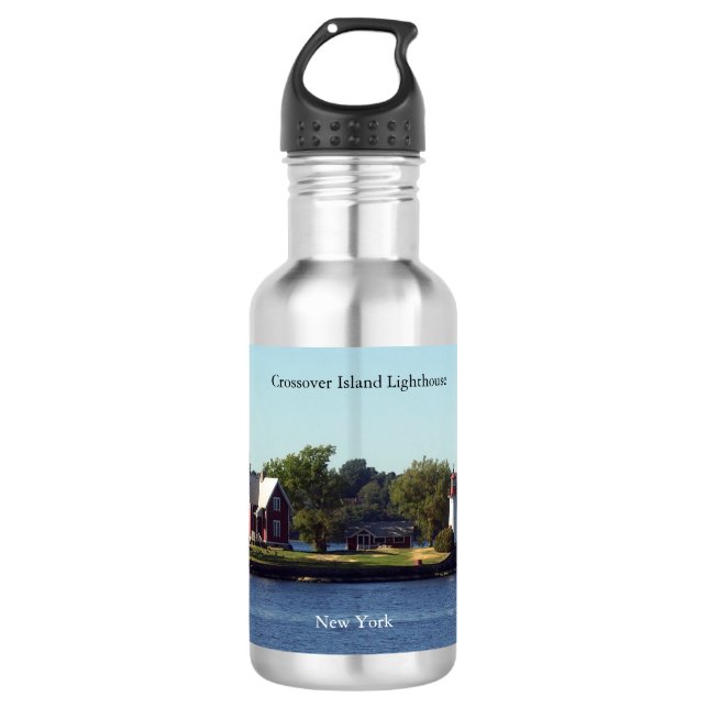 Crossover Island Lighthouse Wasserflasche (Vorderseite)