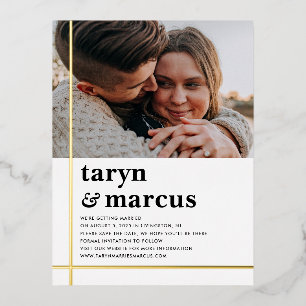 Crosspath FOIL Save the Date Postkarte