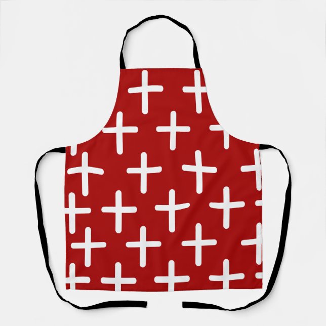 Crosspuldesign des Roten Christentums Schürze (Vorderseite)
