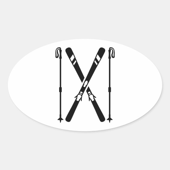 Crossski Ovaler Aufkleber (Vorderseite)