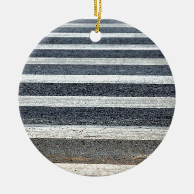 Crosswalk oder Zebra Crossing Keramikornament (Vorne)