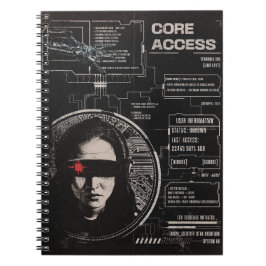 Crosswired - Techno-Brutalist Streetwear Design Notizblock