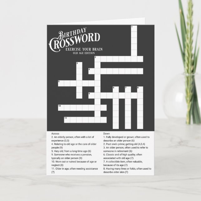 Crossword Birthday Fun Karte (Vorderseite)