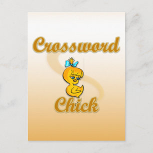 Crossword Chick Postkarte