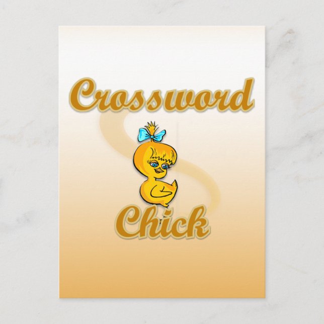 Crossword Chick Postkarte (Vorderseite)