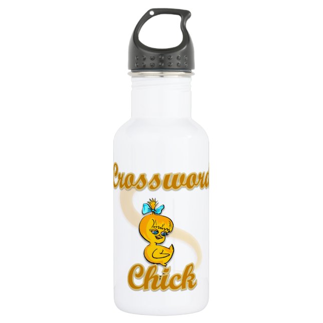 Crossword Chick Trinkflasche (Vorderseite)