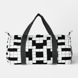 Crossword Puzzle Design Duffel Bag Duffle Bag
