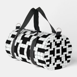 Crossword Puzzle Design Duffel Bag Duffle Bag